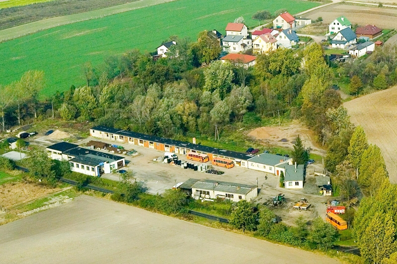 Zakład Komunalny w Sicienku - widok z lotu ptaka