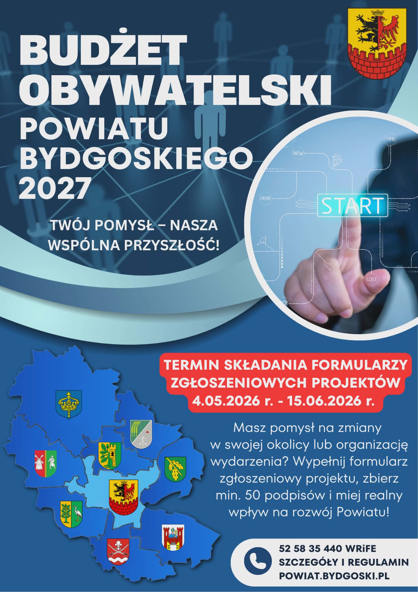 Budżet Obywatelski Powiatu Bydgoskiego 2027! 